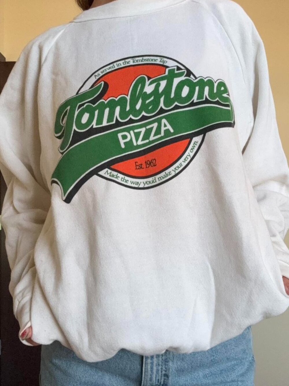 Vintage Tombstone Pizza Graphic crewneck sweatshirt